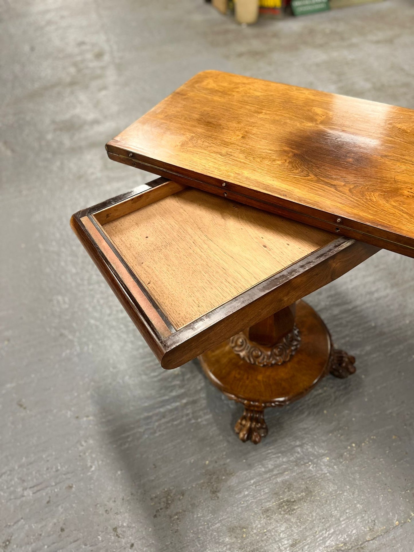 Stunning Victorian Fold-over Card Table
