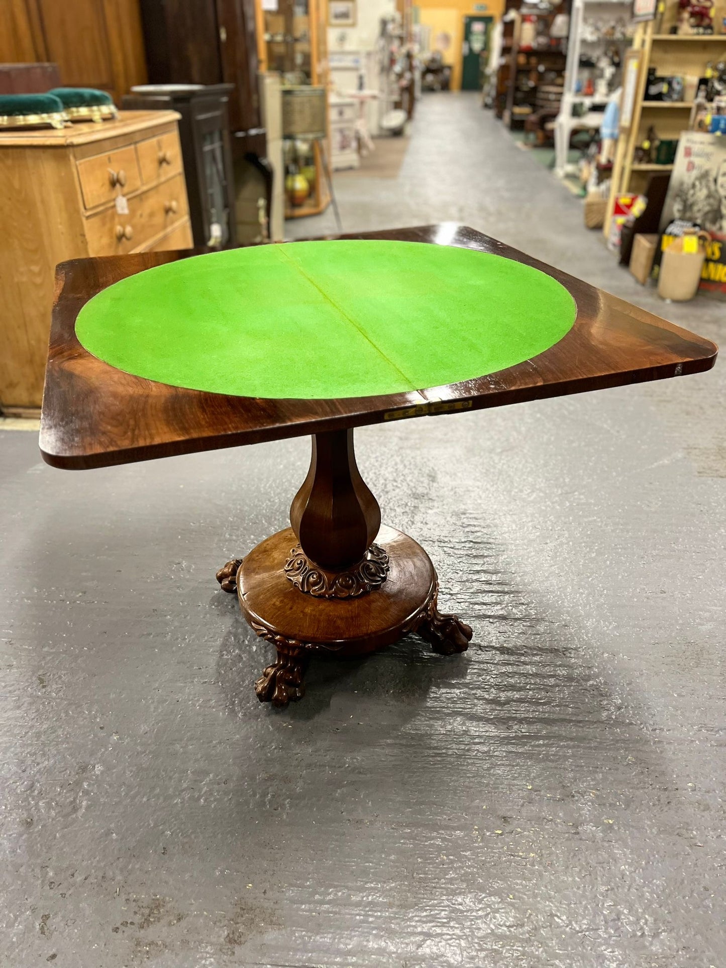 Stunning Victorian Fold-over Card Table