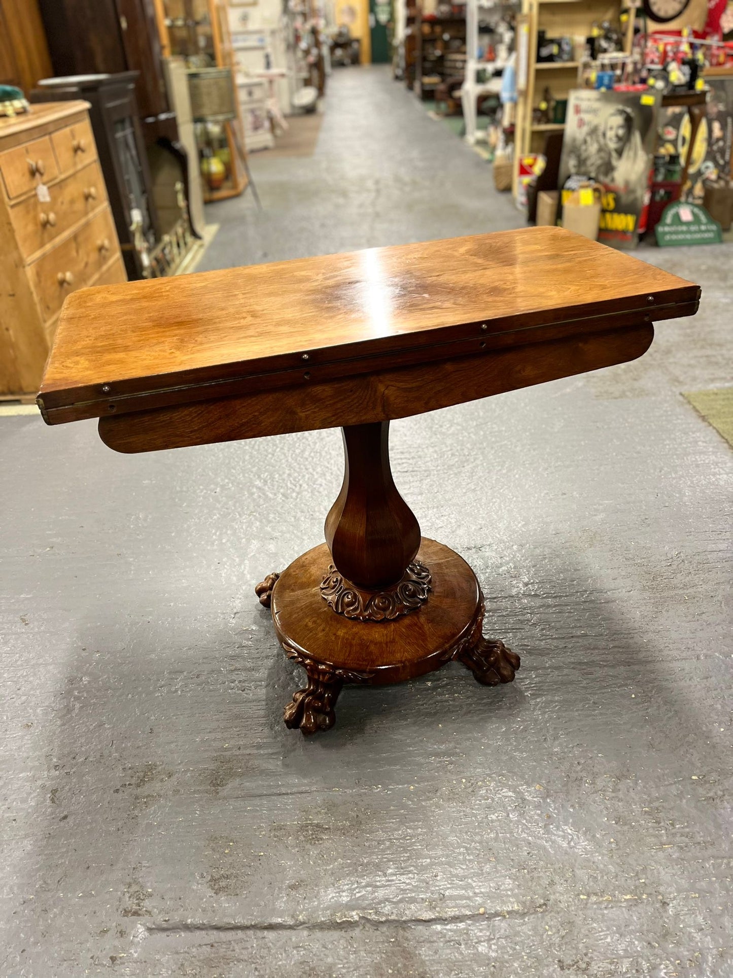 Stunning Victorian Fold-over Card Table