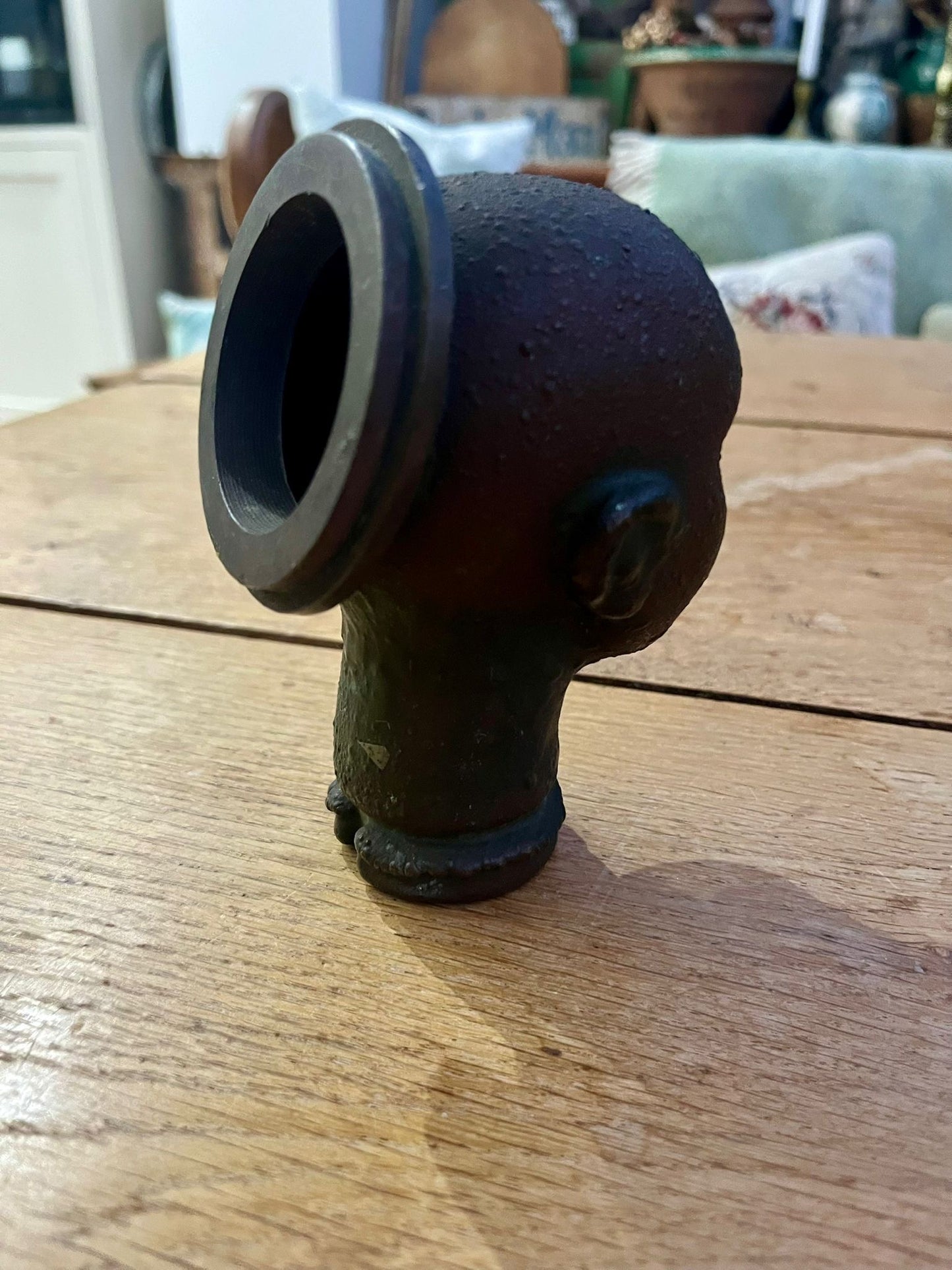 Unique American vintage iron dolls head mould