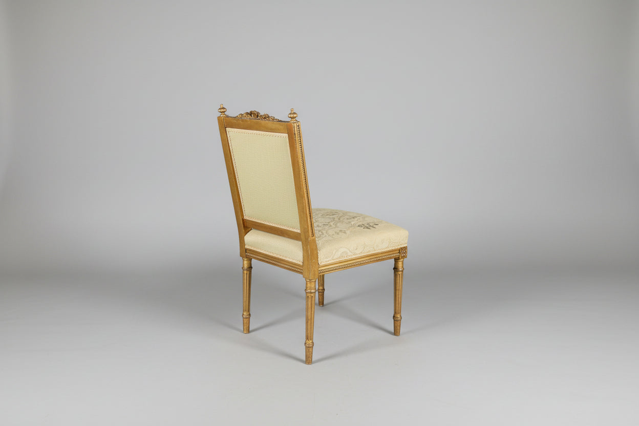 Antique Gilt Wood Tapestry Chair