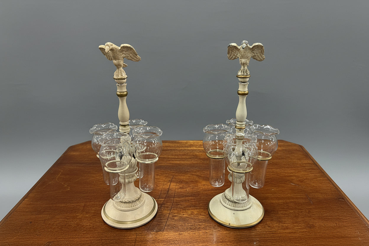 Pair of American Mid-Century Epergnes Centrepieces