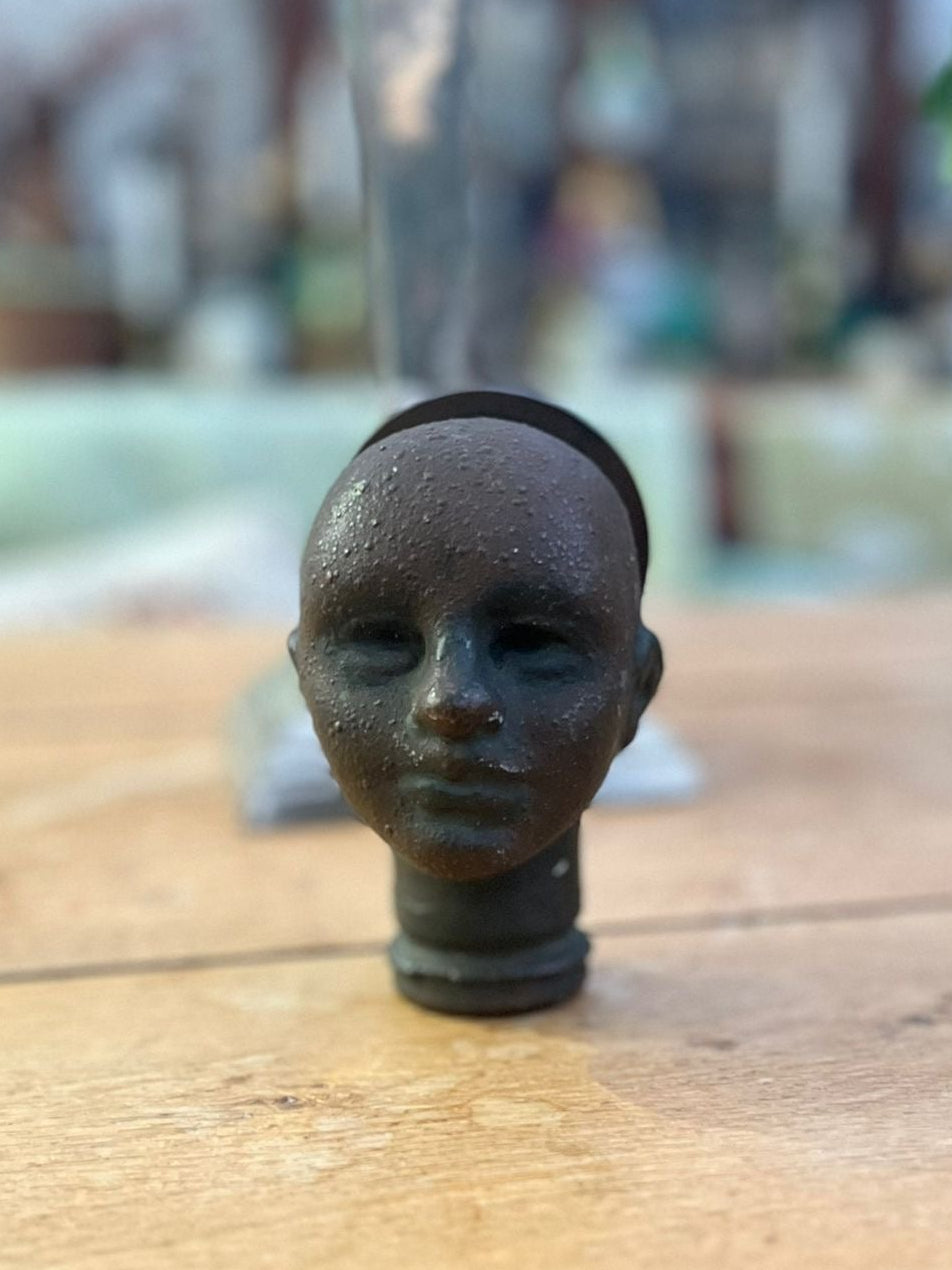 Unique American vintage iron dolls head mould