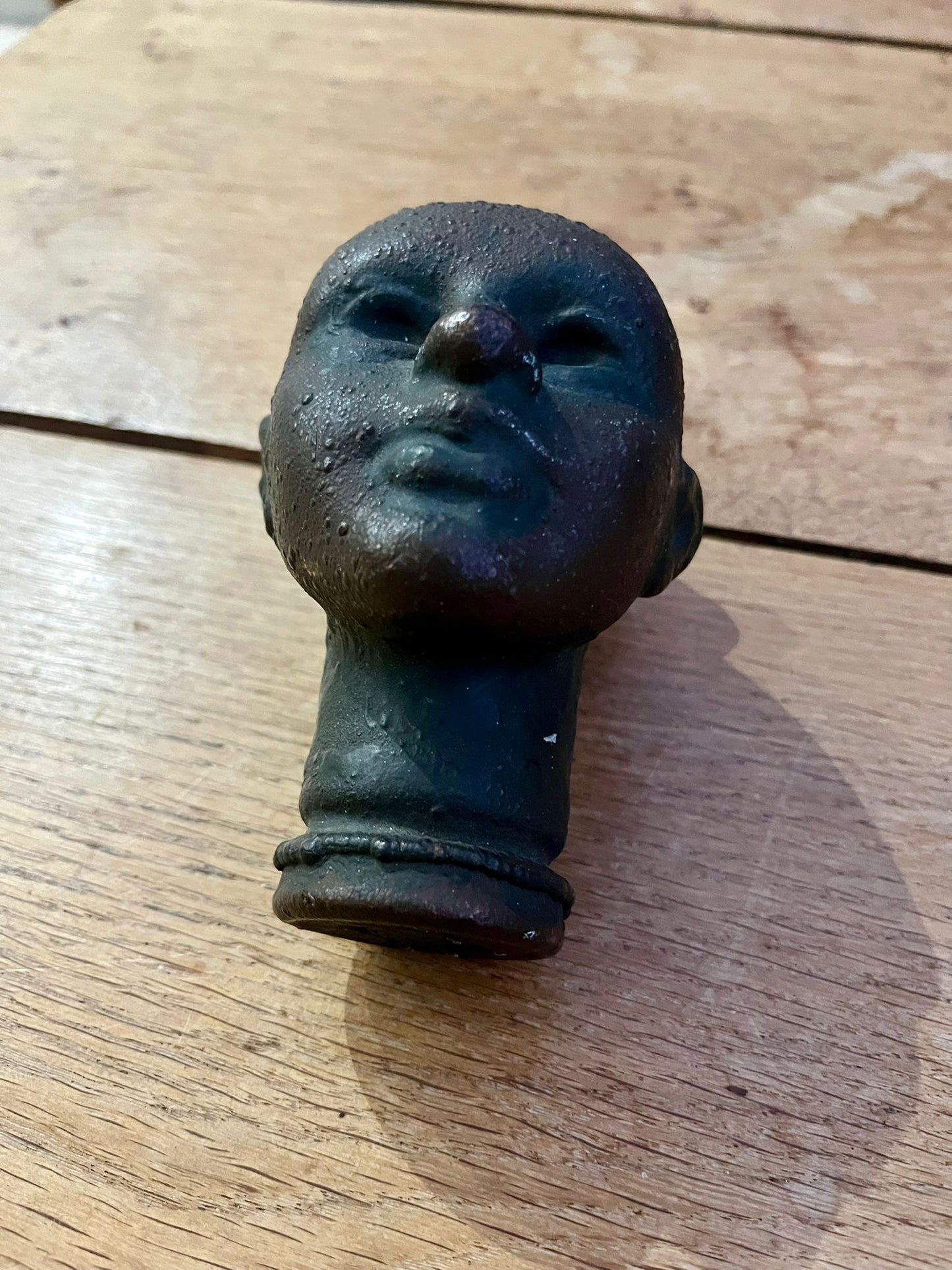 Unique American vintage iron dolls head mould