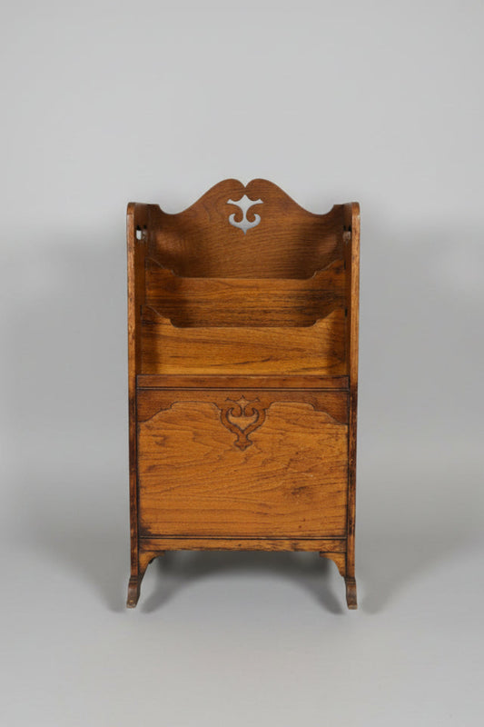 Edwardian Oak Newspaper/Magazine Rack