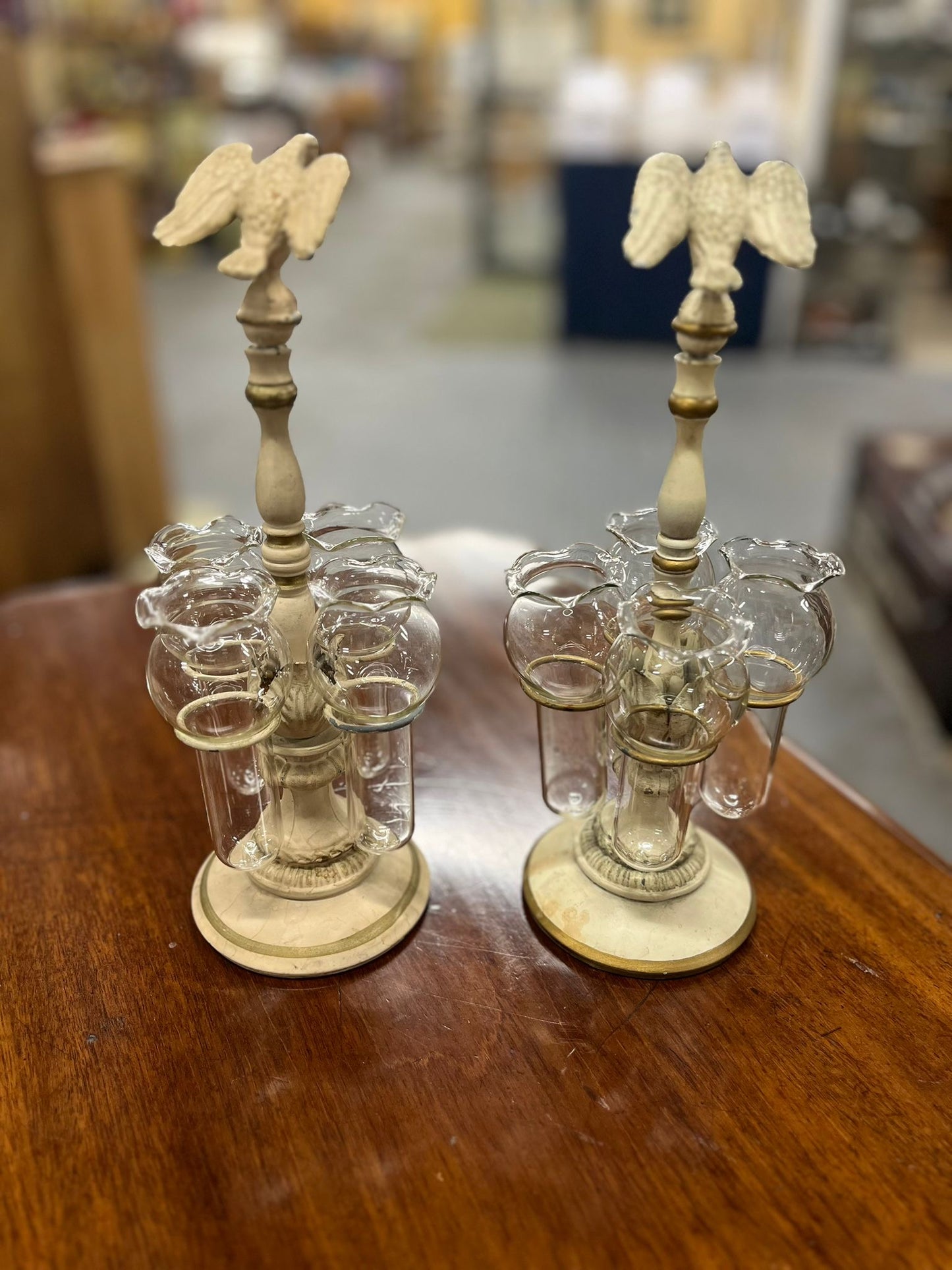 Pair of American Mid-Century Epergnes Centrepieces