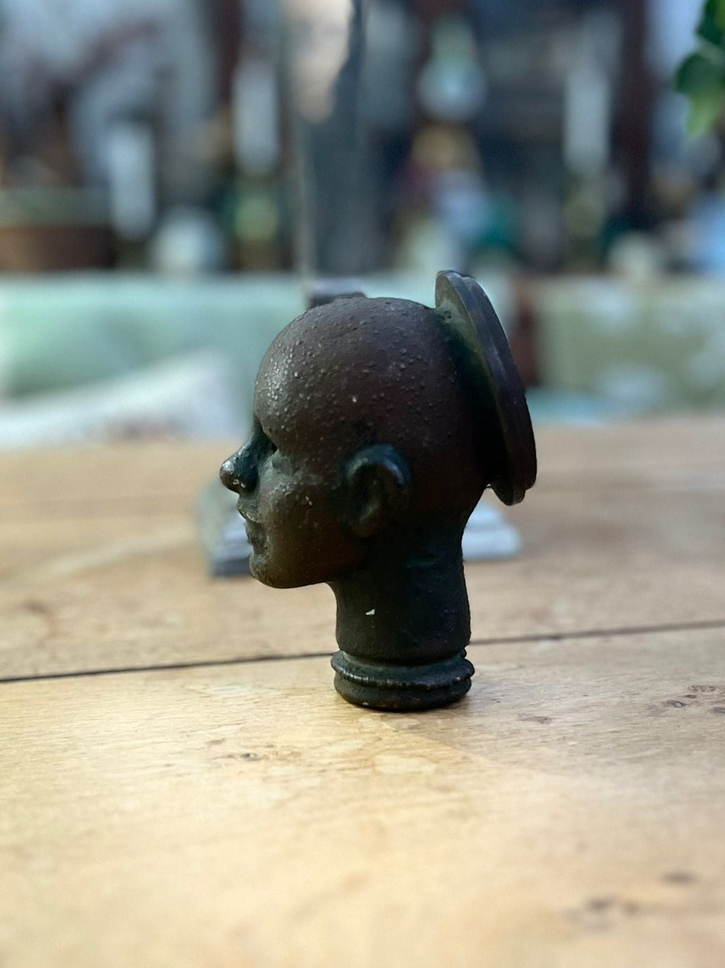 Unique American vintage iron dolls head mould