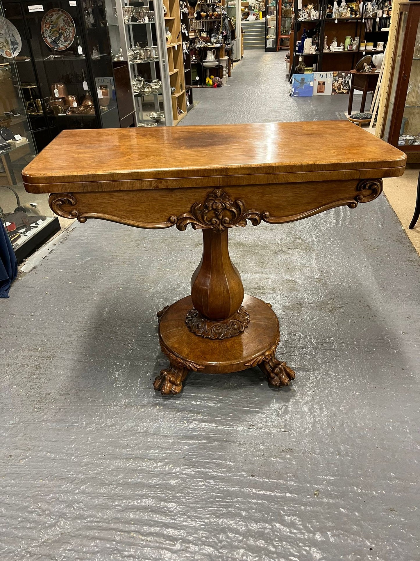 Stunning Victorian Fold-over Card Table