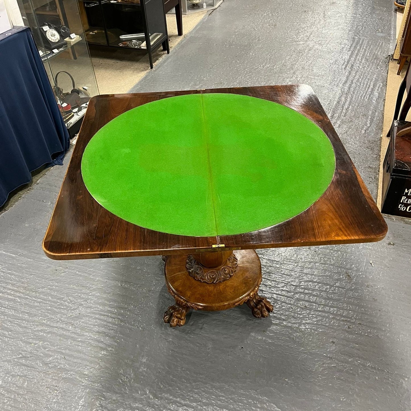 Stunning Victorian Fold-over Card Table